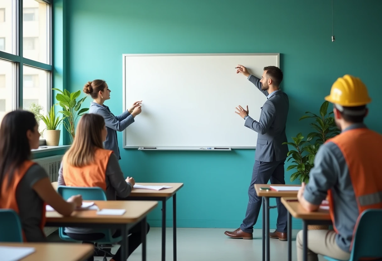 Enseignants discutant de stratégies pédagogiques